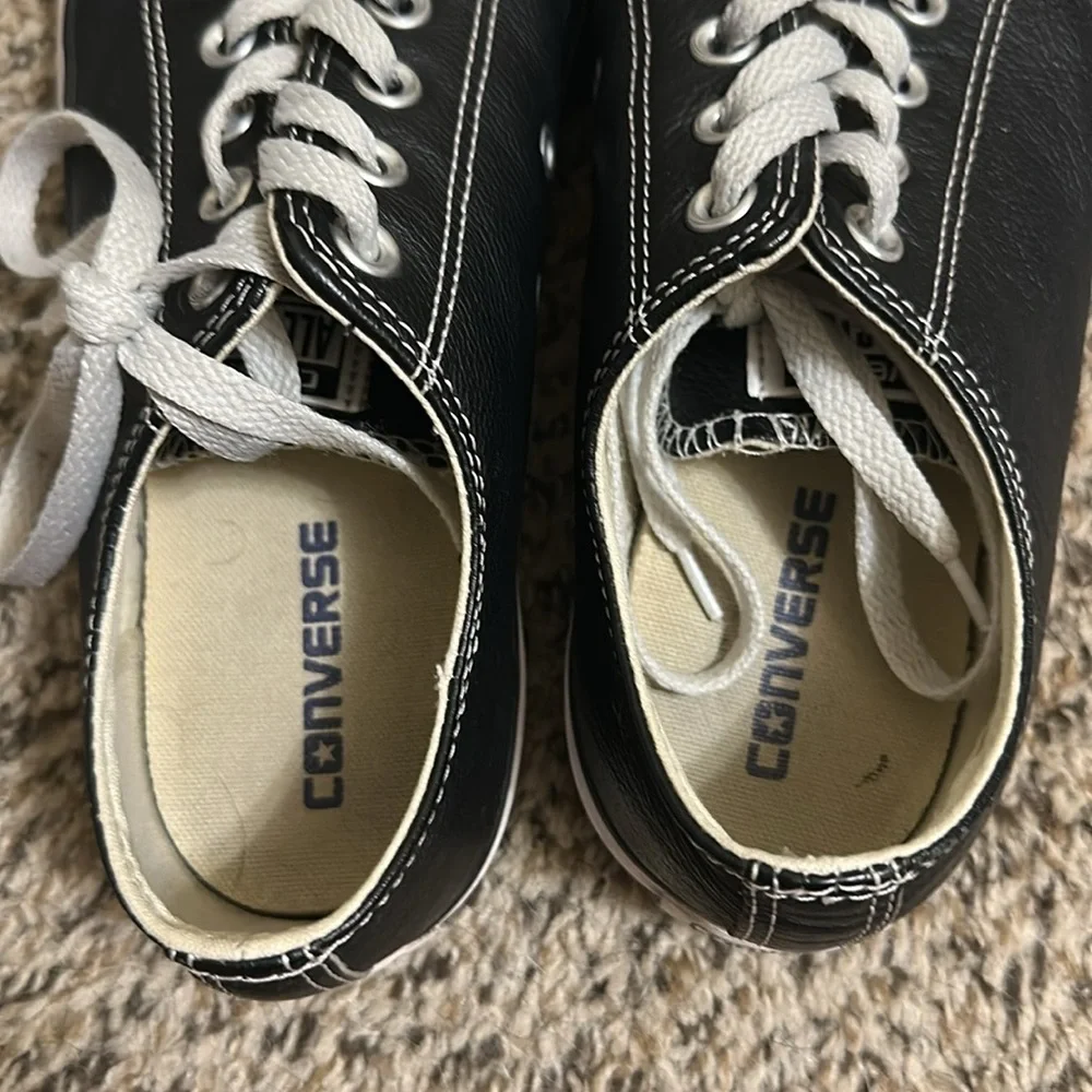 EUC Converse All Stars Unisex Black and White Sneakers - Picture 6 of 7